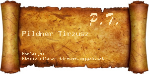 Pildner Tirzusz névjegykártya